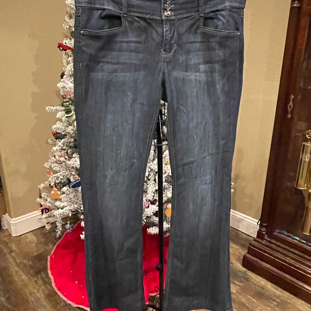 White House Black Market Dark Blue Flare Jeans